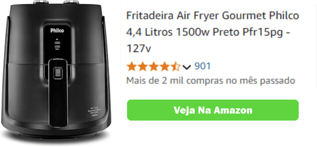 Fritadeira Air Fryer Gourmet Philco 4,4 Litros 1500w