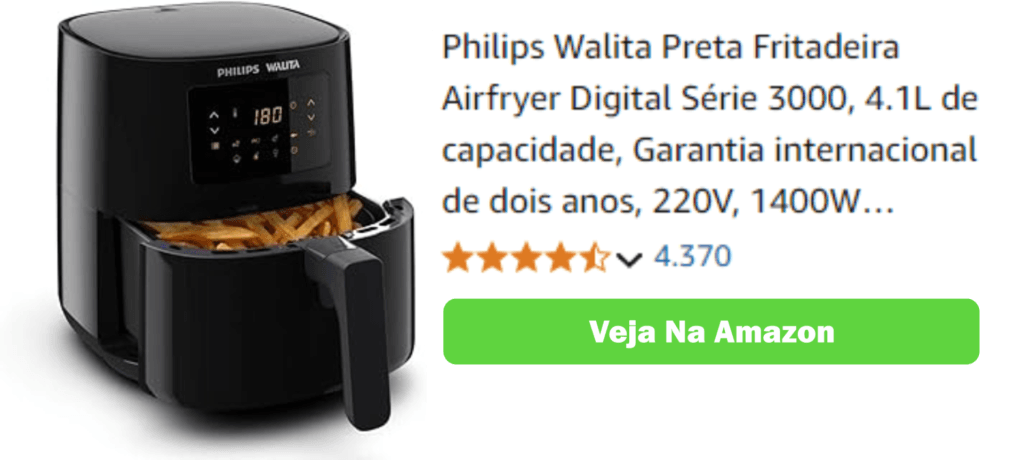 Philips Walita Preta Fritadeira Airfryer Digital Série 3000